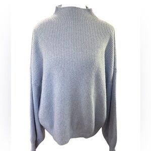 Pinque Women’s Ribbed Mock Neck Sweater · Size XL · Light Blue